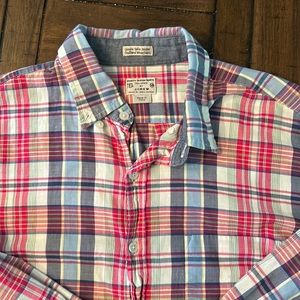 J. Crew Madras Plaid Button Down Shirt